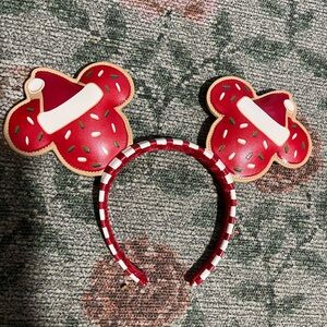 Disney Christmas Cookie Stitched Leather-Style Mickey Ears Headband ❤️